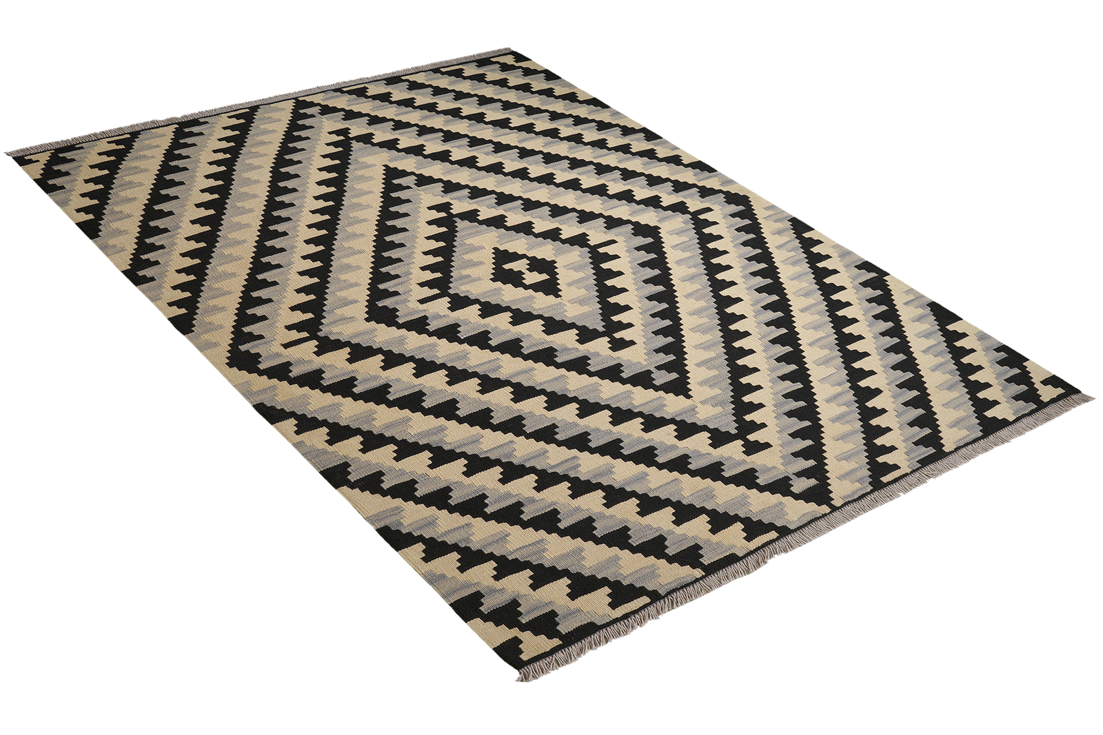 Kelim Gashgai — Handgefertigt, 194x154 cm, Beige, 100% Virgin Wool | View 5