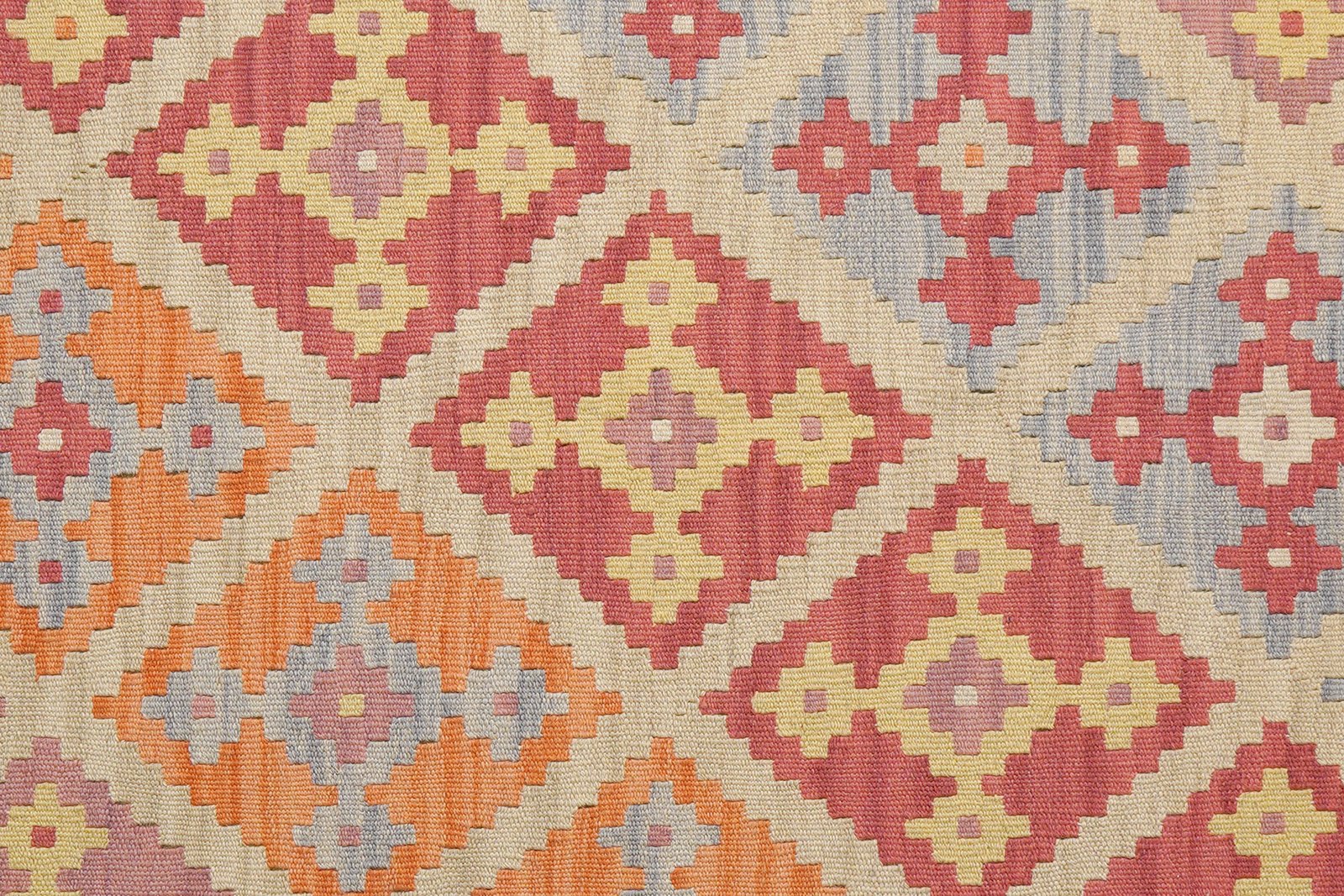 Kelim Gashgai — Handmade, 127x172 cm, Beige, 100% Virgin Wool | View 5