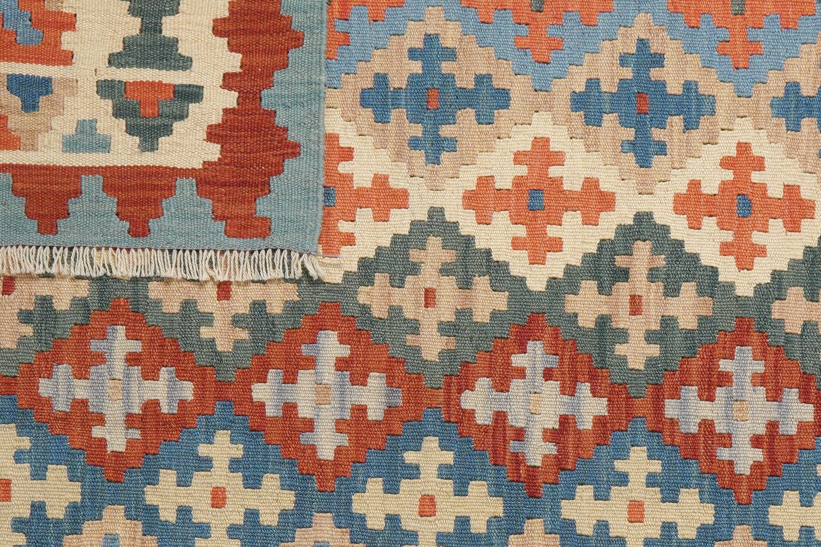 Kelim Gashgai — Handmade, 158x143 cm, Multicolor, 100% Virgin Wool | View 6