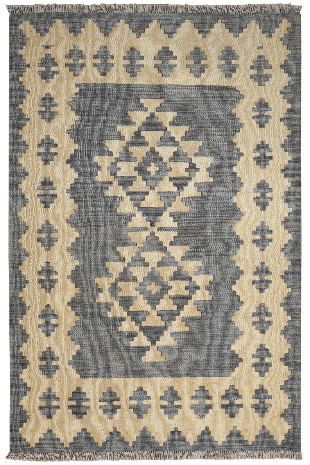 Kelim Gashgai — Handmade, 99x148 cm, Beige, 100% Virgin Wool | Main view
