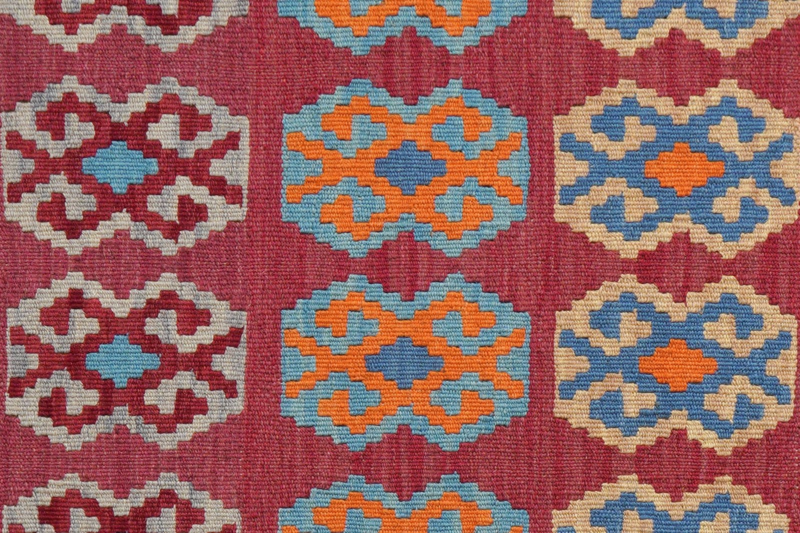 Kelim Gashgai — Handmade, 84x125 cm, Red, 100% Virgin Wool | View 5