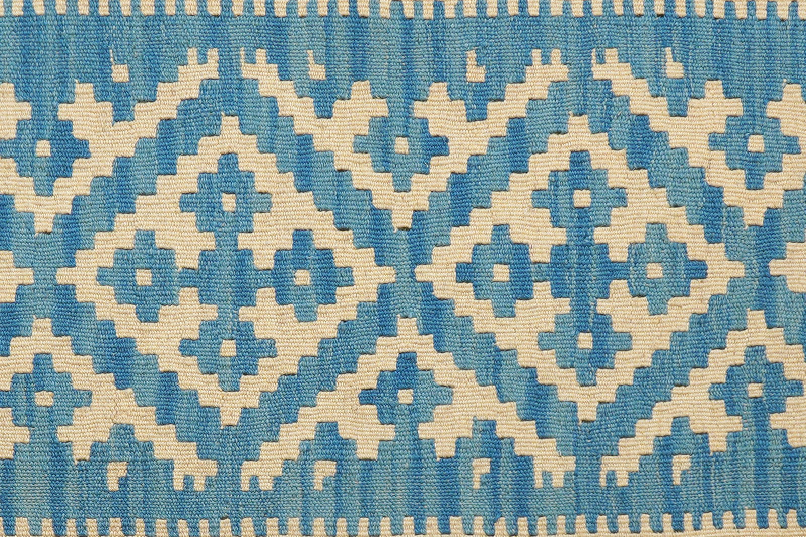 Kelim Gashgai — Handgefertigt, 125x84 cm, Blau, 100% Virgin Wool | View 6