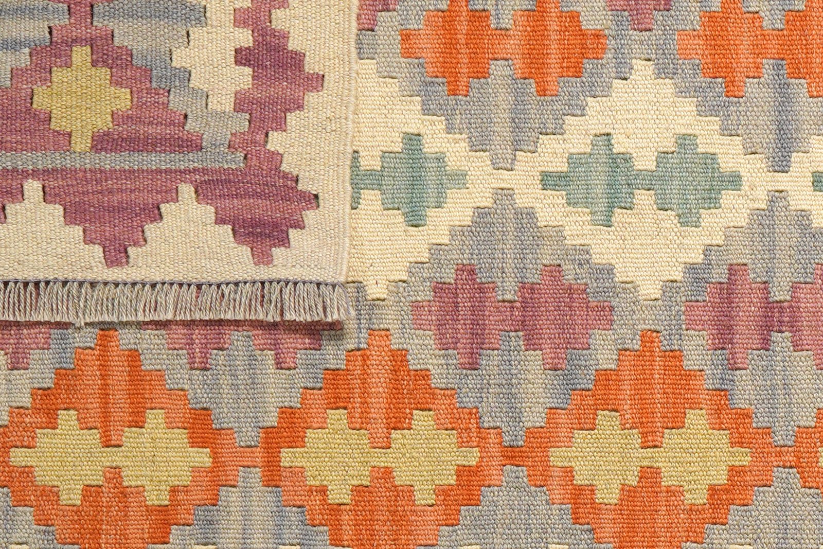 Kelim Gashgai — Handmade, 85x204 cm, Blue, 100% Virgin Wool | View 6