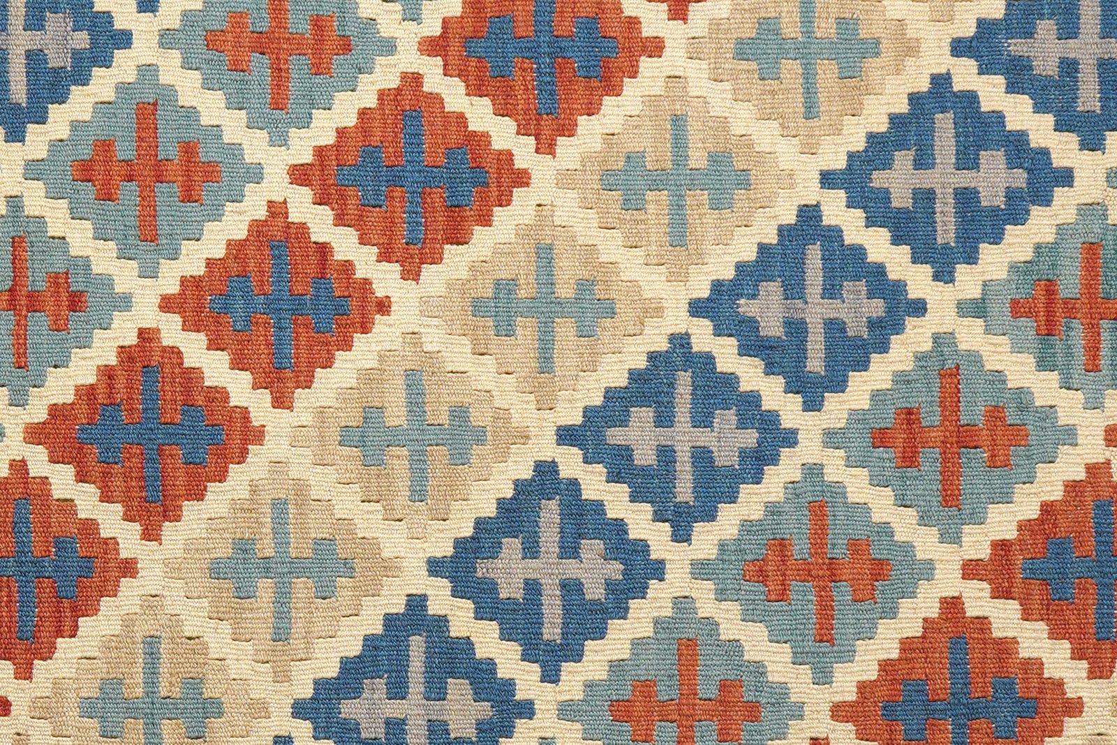 Kelim Gashgai — Handmade, 106x152 cm, Beige, 100% Virgin Wool | View 5