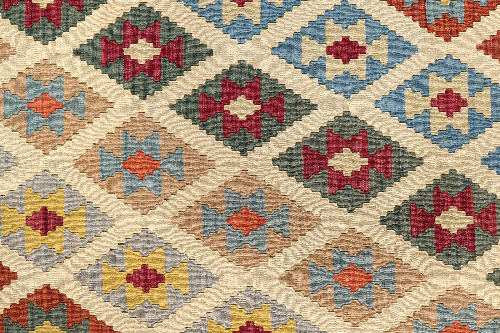 Kelim Gashgai — Handmade, 172x249 cm, Beige, 100% Virgin Wool | View 5