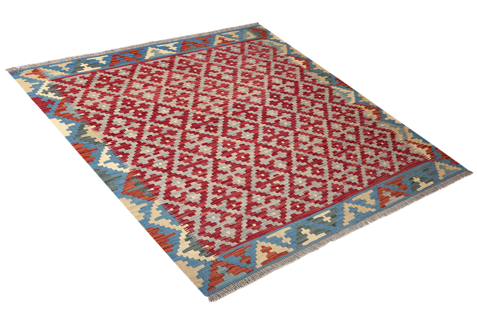 Kelim Gashgai — Handmade, 159x163 cm, Multicolor, 100% Virgin Wool | View 4
