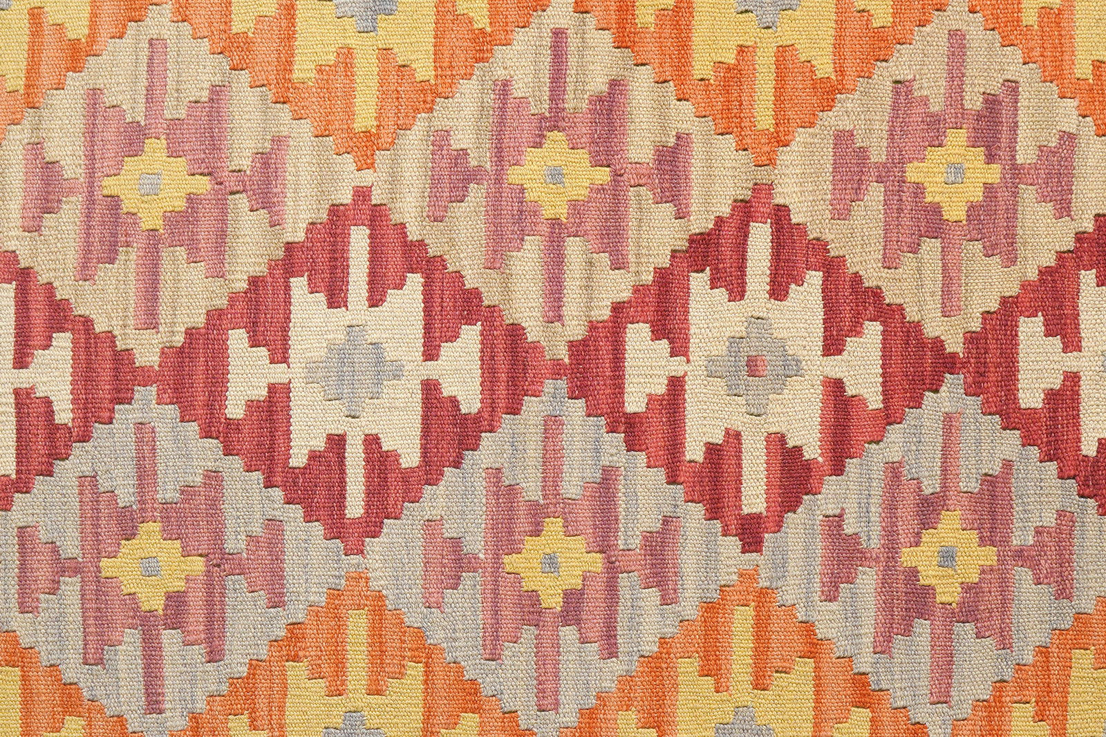 Kelim Gashgai — Handgefertigt, 182x129 cm, Beige, 100% Virgin Wool | View 6