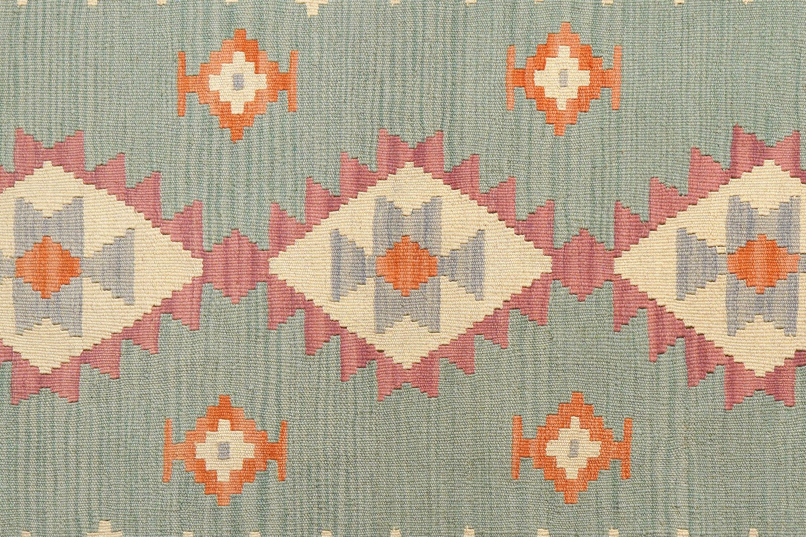 Kelim Gashgai — Handmade, 121x180 cm, Green, 100% Virgin Wool | View 5