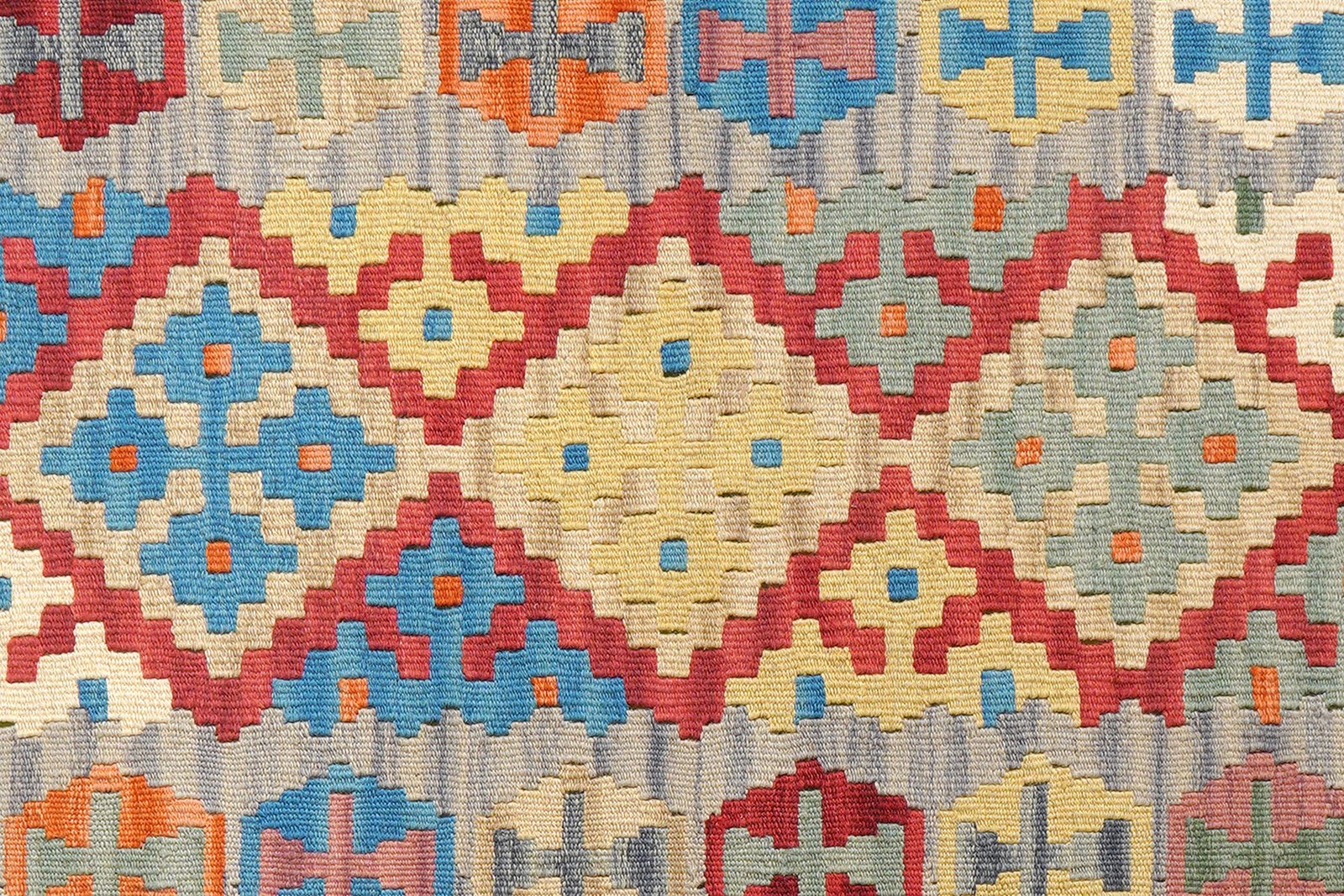 Kelim Gashgai — Handmade, 83x207 cm, Red, 100% Virgin Wool | View 5