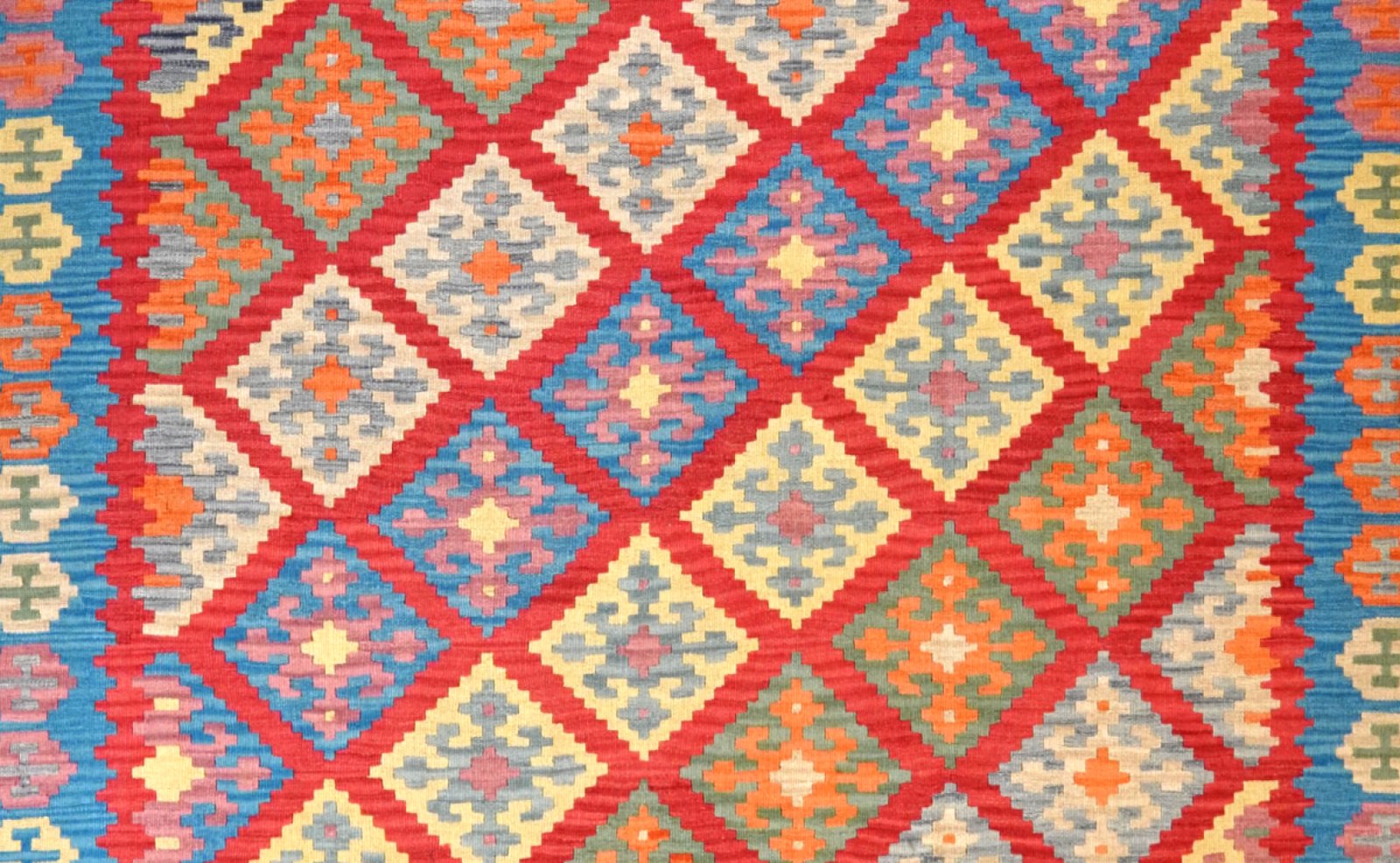 Kelim Gashgai — Handmade, 306x400 cm, Red, 100% Virgin Wool | View 4