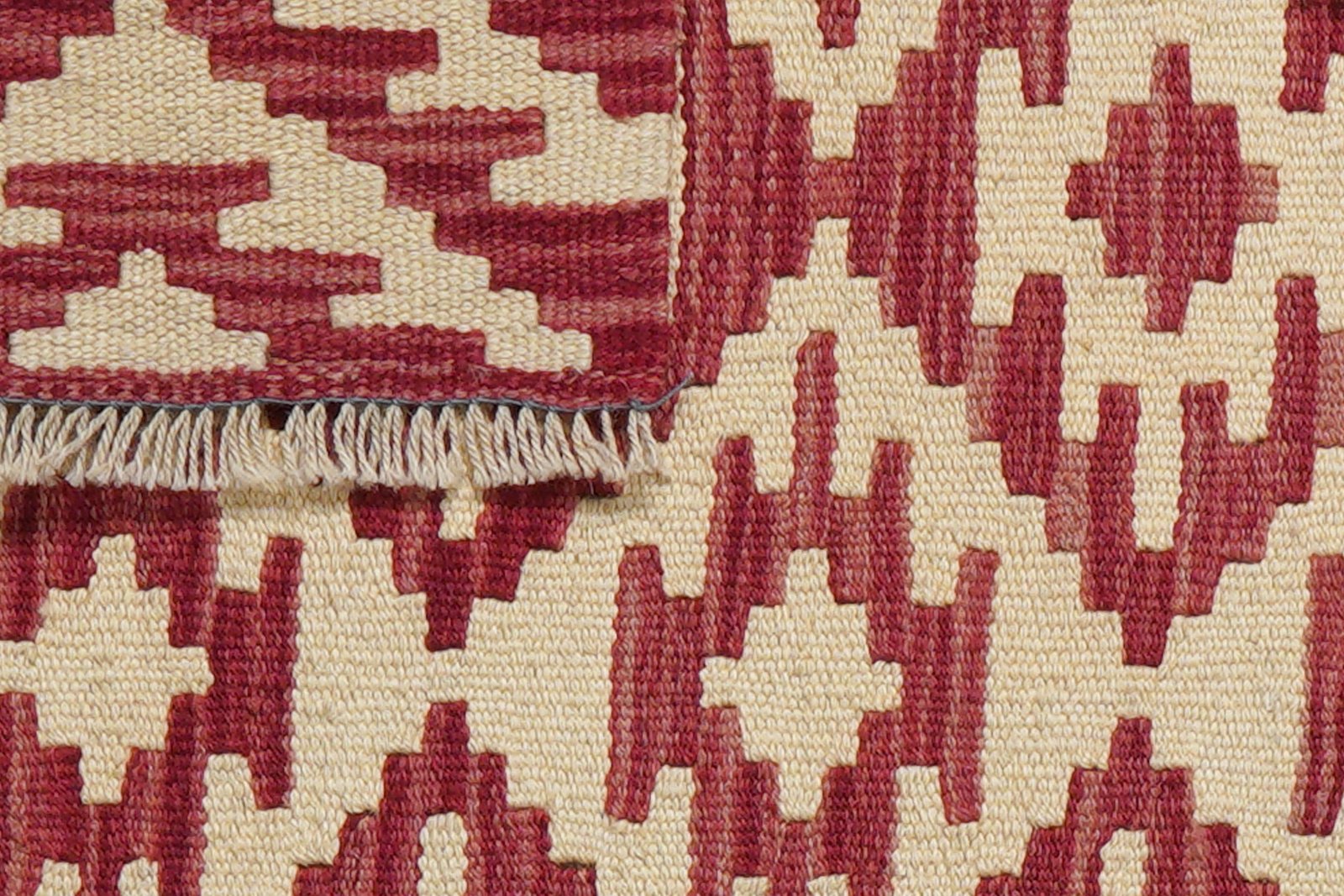 Kelim Gashgai — Handmade, 62x88 cm, Red, 100% Virgin Wool | View 6