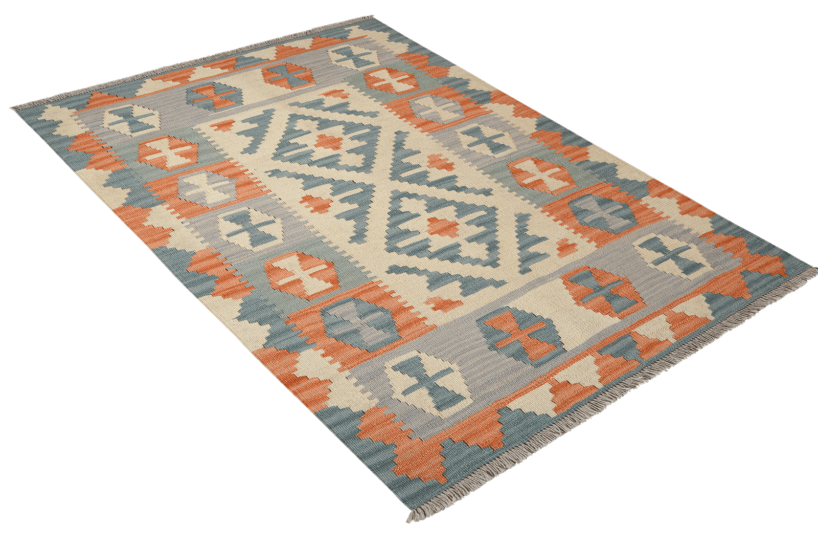 Kelim Gashgai — Handmade, 103x151 cm, Beige, 100% Virgin Wool | View 4