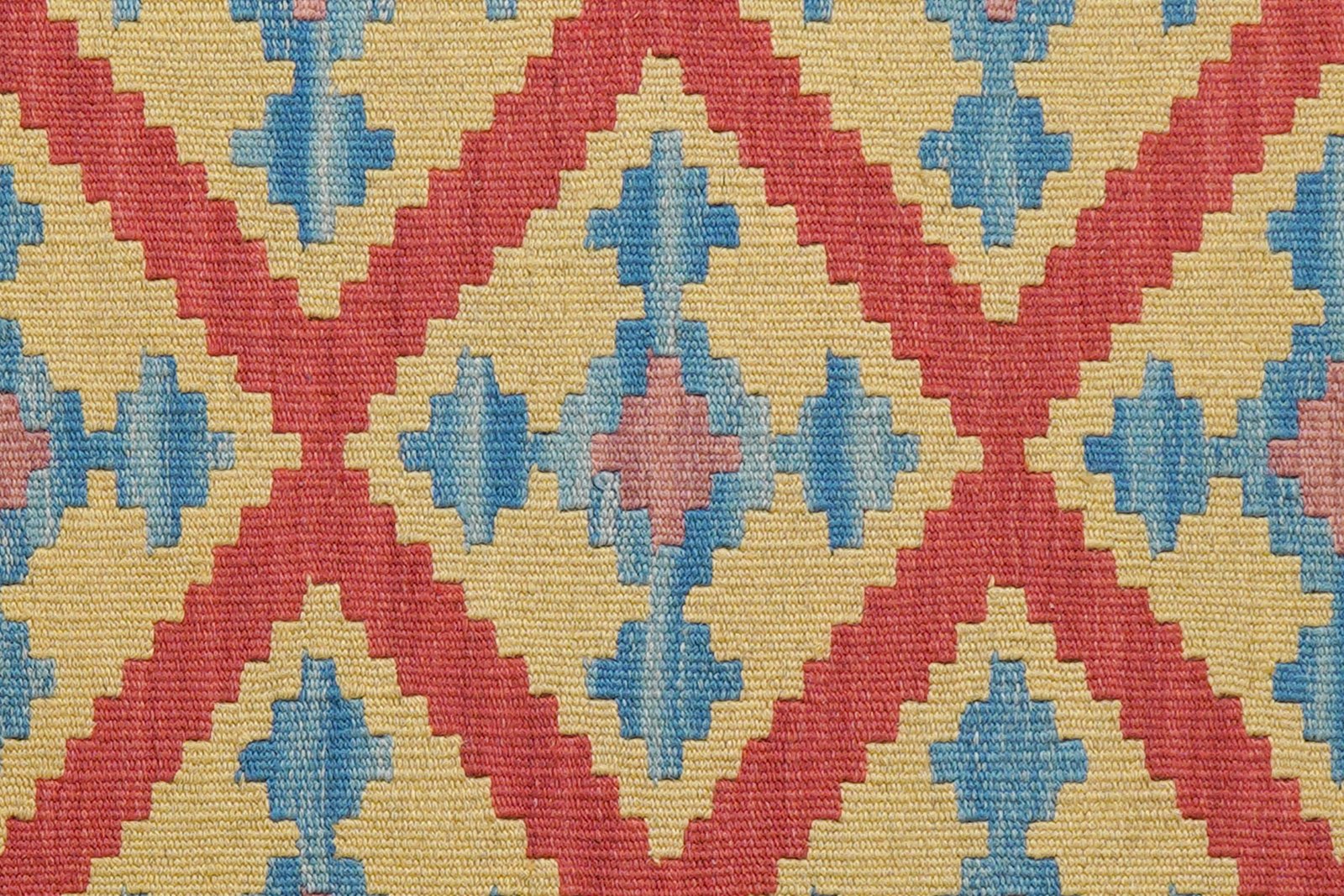 Kelim Gashgai — Handmade, 100x144 cm, Red, 100% Virgin Wool | View 5