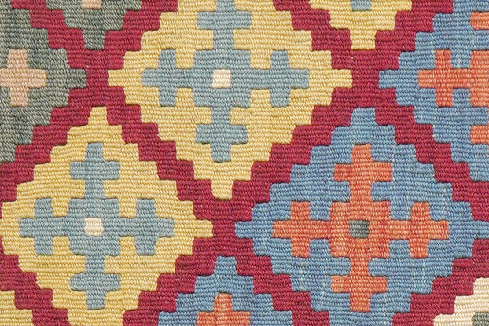 Kelim Gashgai — Handmade, 82x197 cm, Red, 100% Virgin Wool | View 5