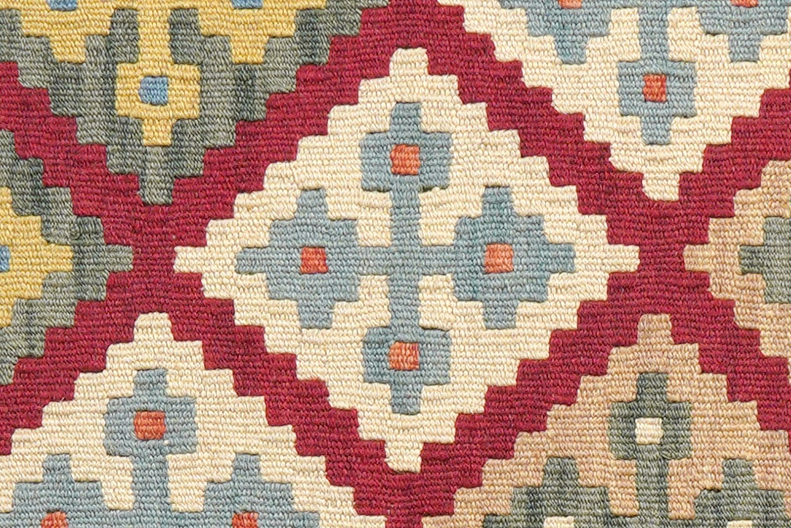 Kelim Gashgai — Handmade, 80x194 cm, Red, 100% Virgin Wool | View 5