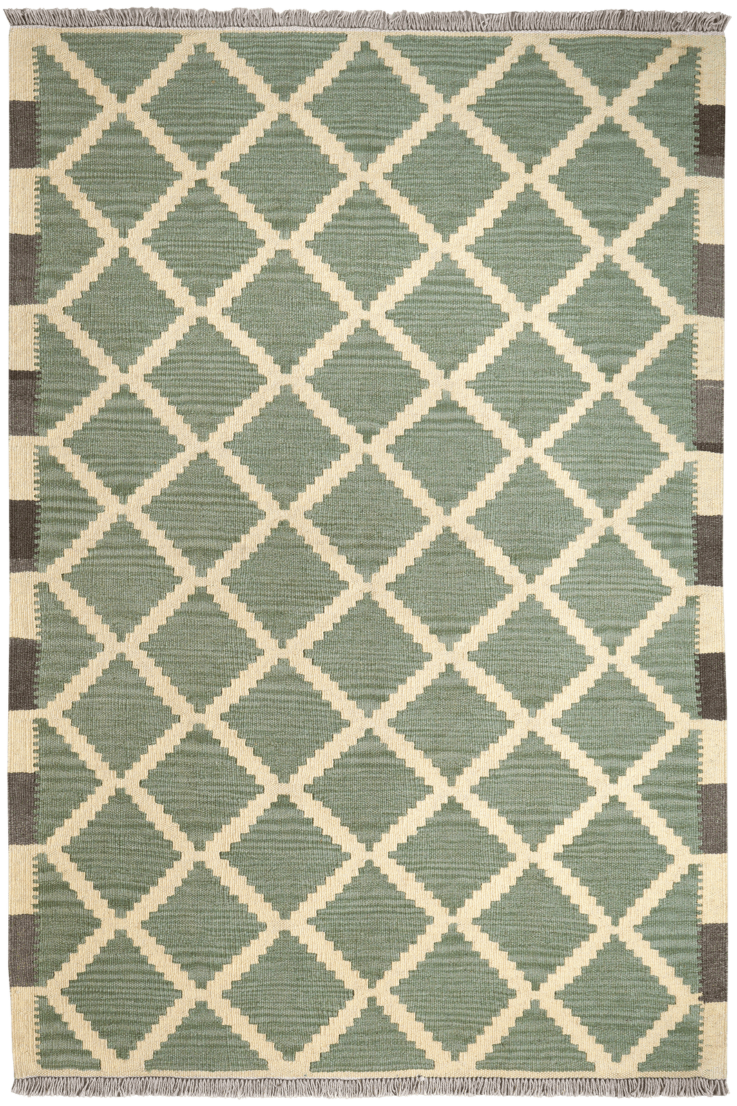 Kelim Gashgai — Handmade, 122x182 cm, Beige, 100% Virgin Wool | Main view