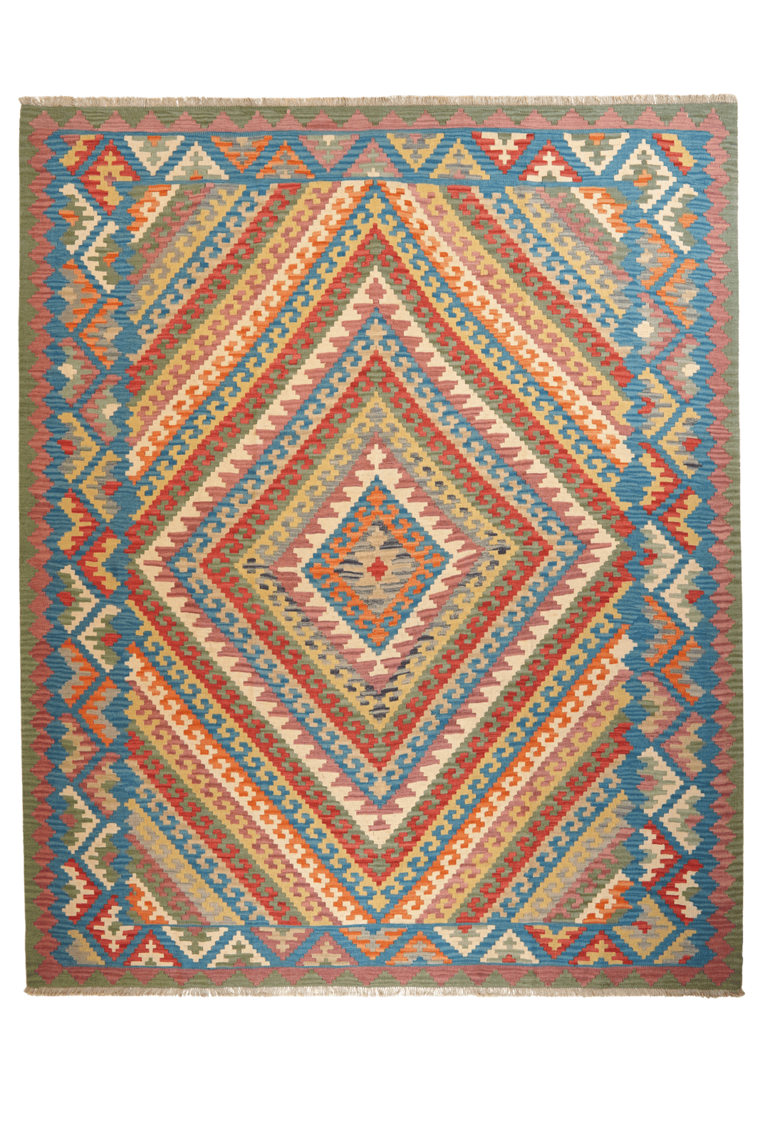 Kelim Gashgai — Handmade, 269x338 cm, Multicolor, 100% Virgin Wool | Main view