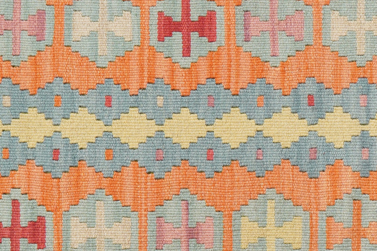 Kelim Gashgai — Handmade, 59x197 cm, Red, 100% Virgin Wool | View 5