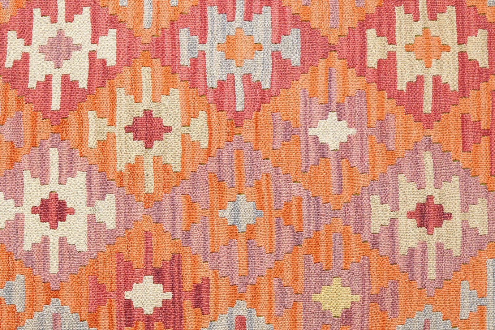 Kelim Gashgai — Handmade, 130x172 cm, Orange, 100% Virgin Wool | View 5