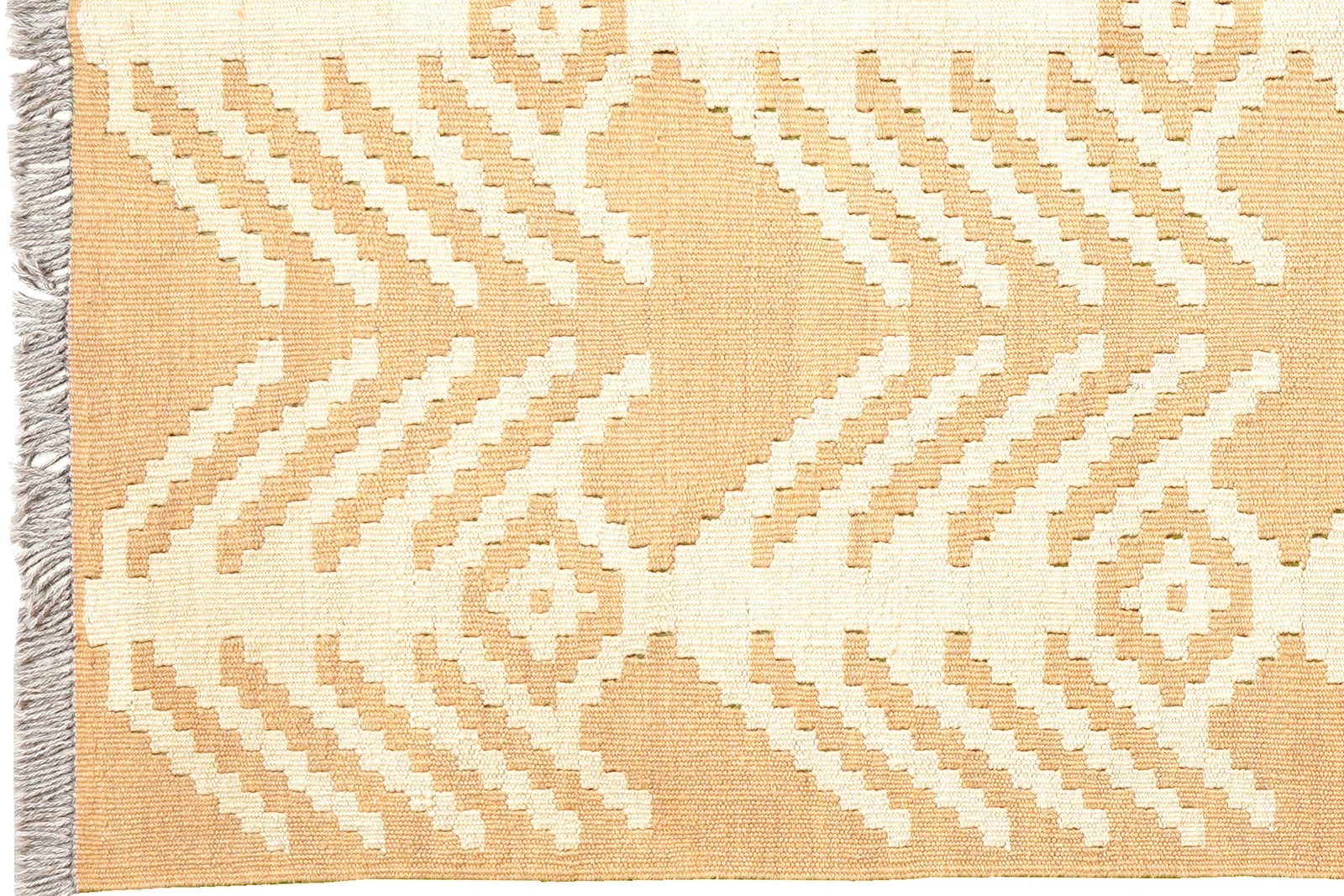 Kelim Gashgai — Handmade, 102x149 cm, Beige, 100% Virgin Wool | View 3