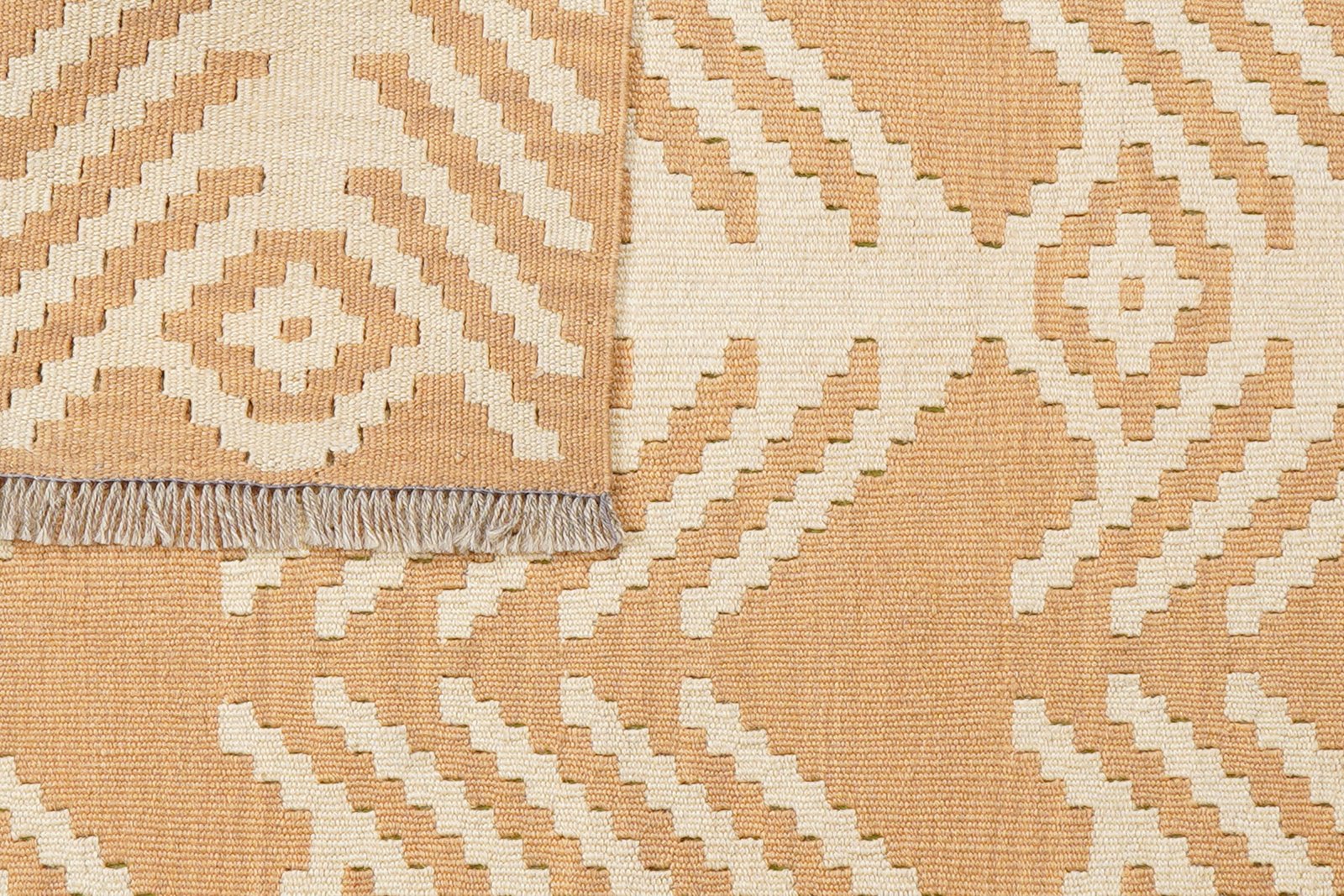 Kelim Gashgai — Handmade, 102x150 cm, Yellow, 100% Virgin Wool | View 6