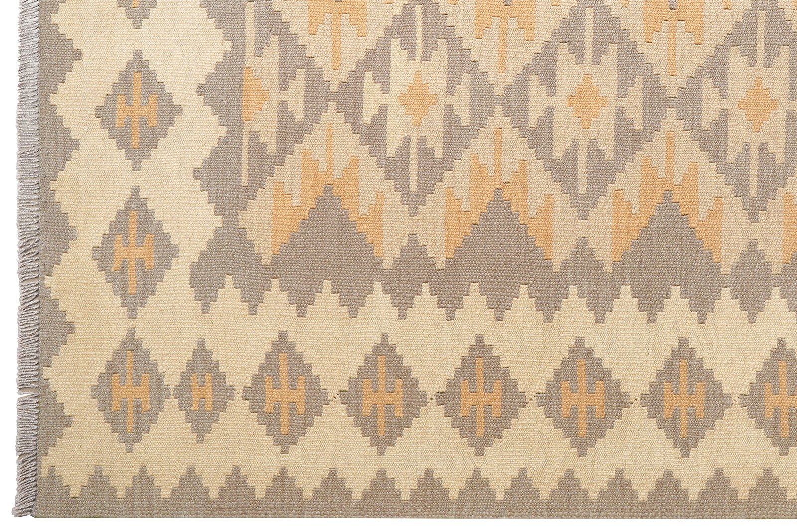 Kelim Gashgai — Handmade, 171x233 cm, Grey, 100% Virgin Wool | View 3