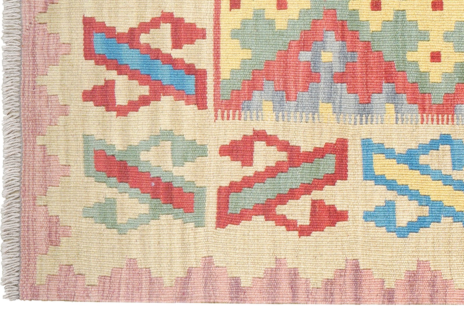 Kelim Gashgai — Handmade, 81x243 cm, Blue, 100% Virgin Wool | View 3
