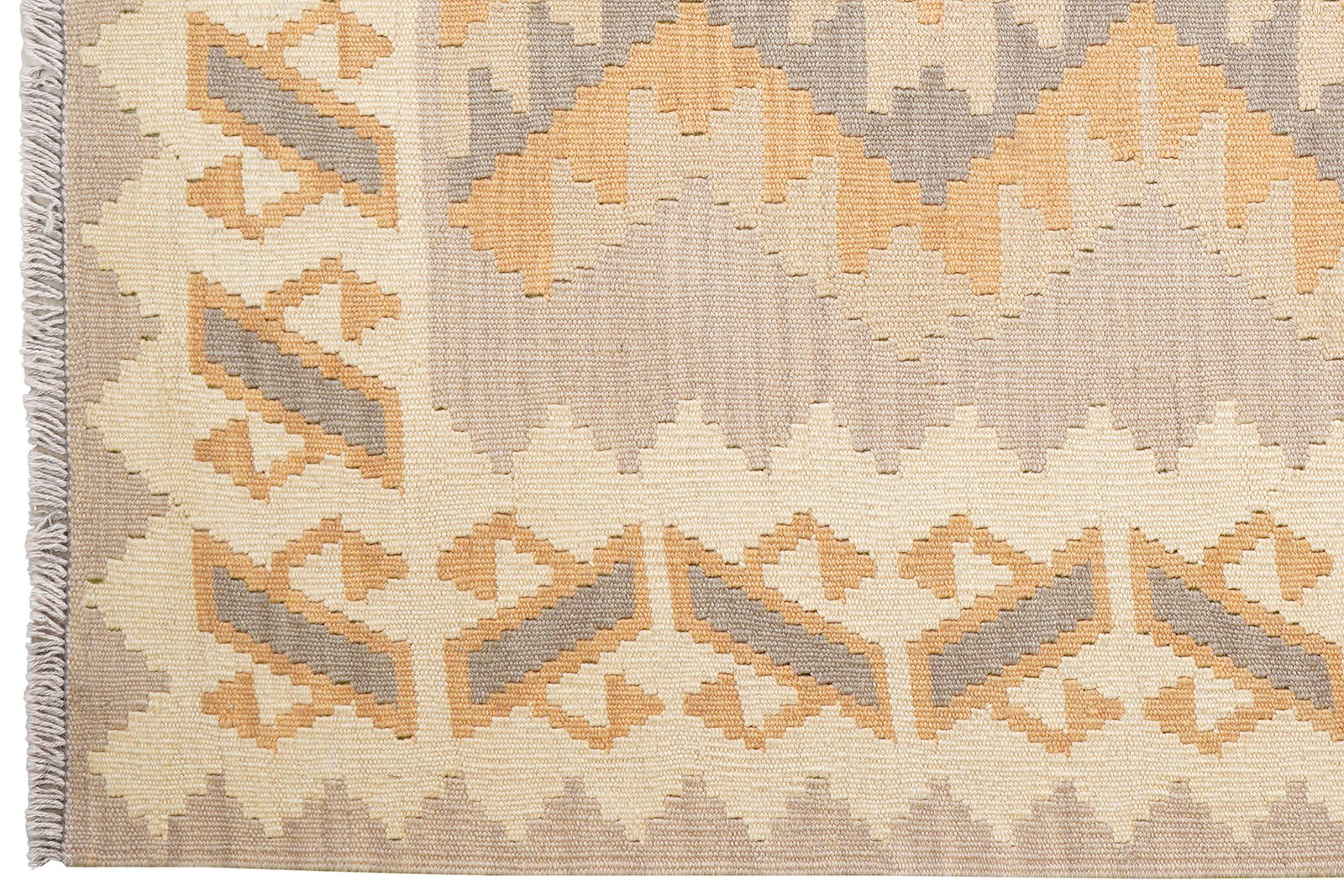 Kelim Gashgai — Handmade, 127x183 cm, Grey, 100% Virgin Wool | View 3