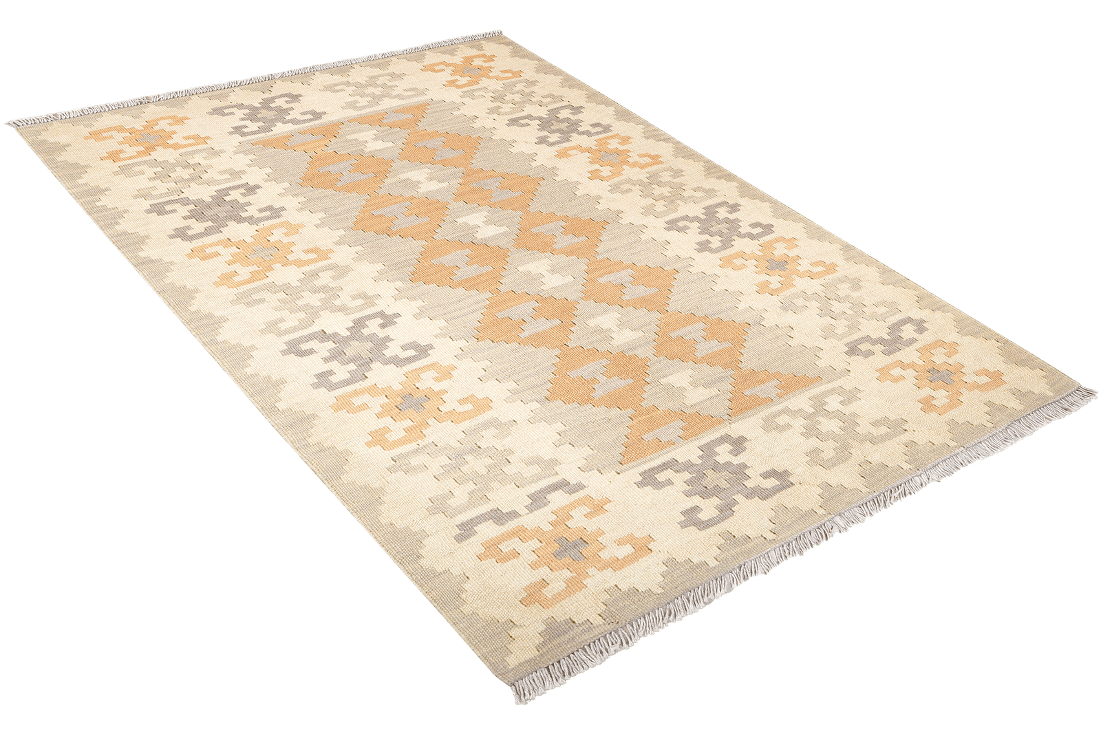 Kelim Gashgai — Handmade, 119x170 cm, Grey, 100% Virgin Wool | View 4