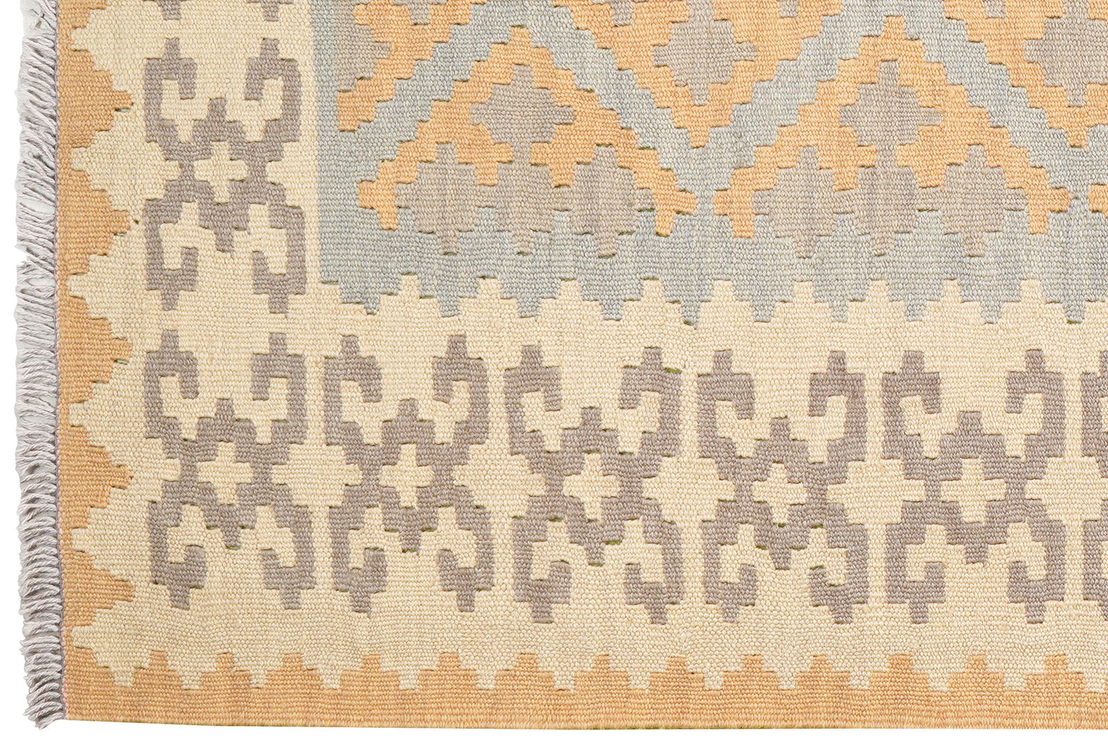 Kelim Gashgai — Handmade, 115x167 cm, Grey, 100% Virgin Wool | View 3