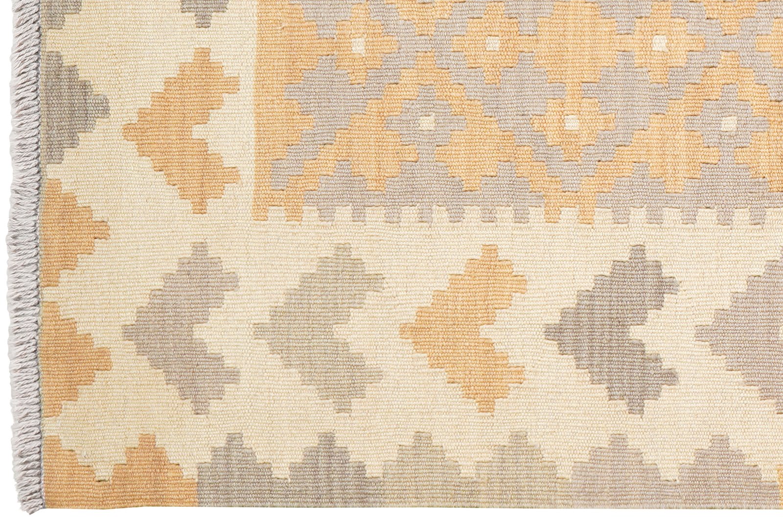 Kelim Gashgai — Handmade, 80x208 cm, Grey, 100% Virgin Wool | View 3