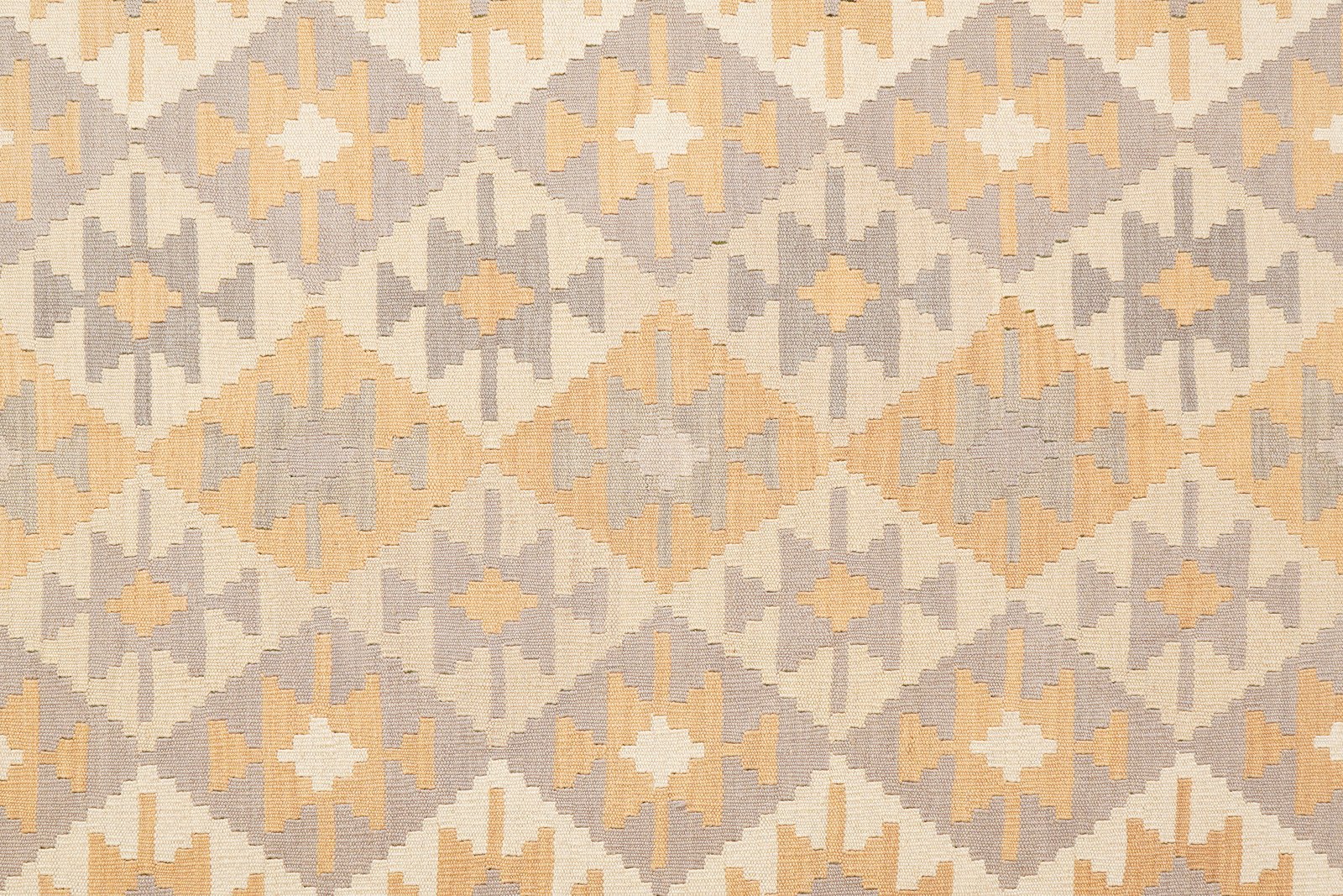 Kelim Gashgai — Handmade, 197x294 cm, Beige, 100% Virgin Wool | View 5