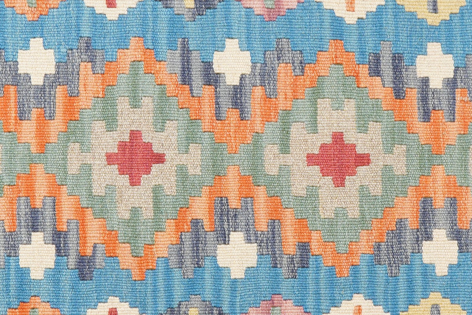 Kelim Gashgai — Handmade, 78x121 cm, Blue, 100% Virgin Wool | View 5
