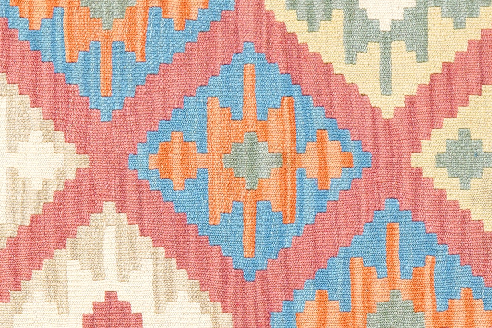 Kelim Gashgai — Handmade, 105x147 cm, Red, 100% Virgin Wool | View 5