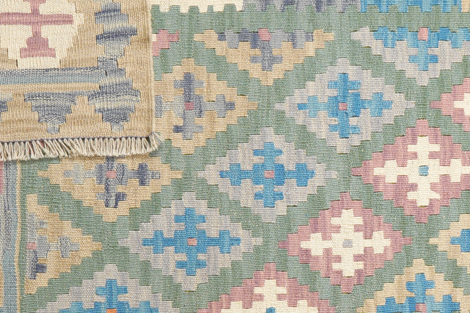 Kelim Gashgai — Handgefertigt, 150x108 cm, Bunt, 100% Virgin Wool | View 7