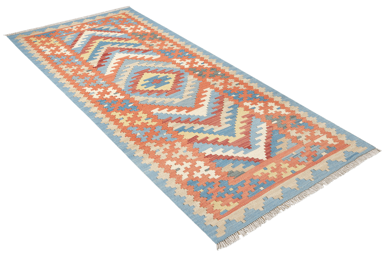 Kelim Gashgai — Handmade, 83x192 cm, Multicolor, 100% Virgin Wool | View 4