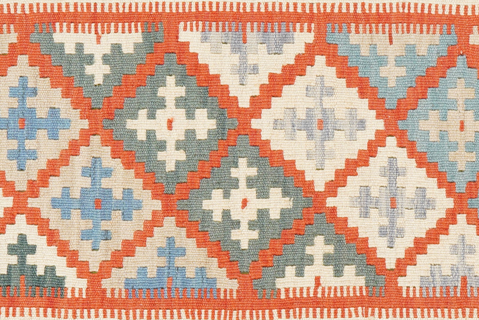 Kelim Gashgai — Handgefertigt, 124x82 cm, Beige, 100% Virgin Wool | View 6