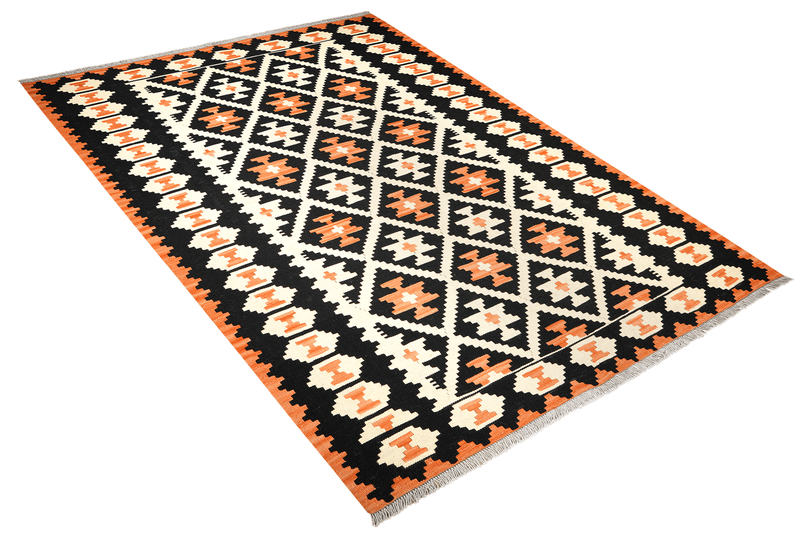 Kelim Gashgai — Handmade, 173x240 cm, Beige, 100% Virgin Wool | View 4