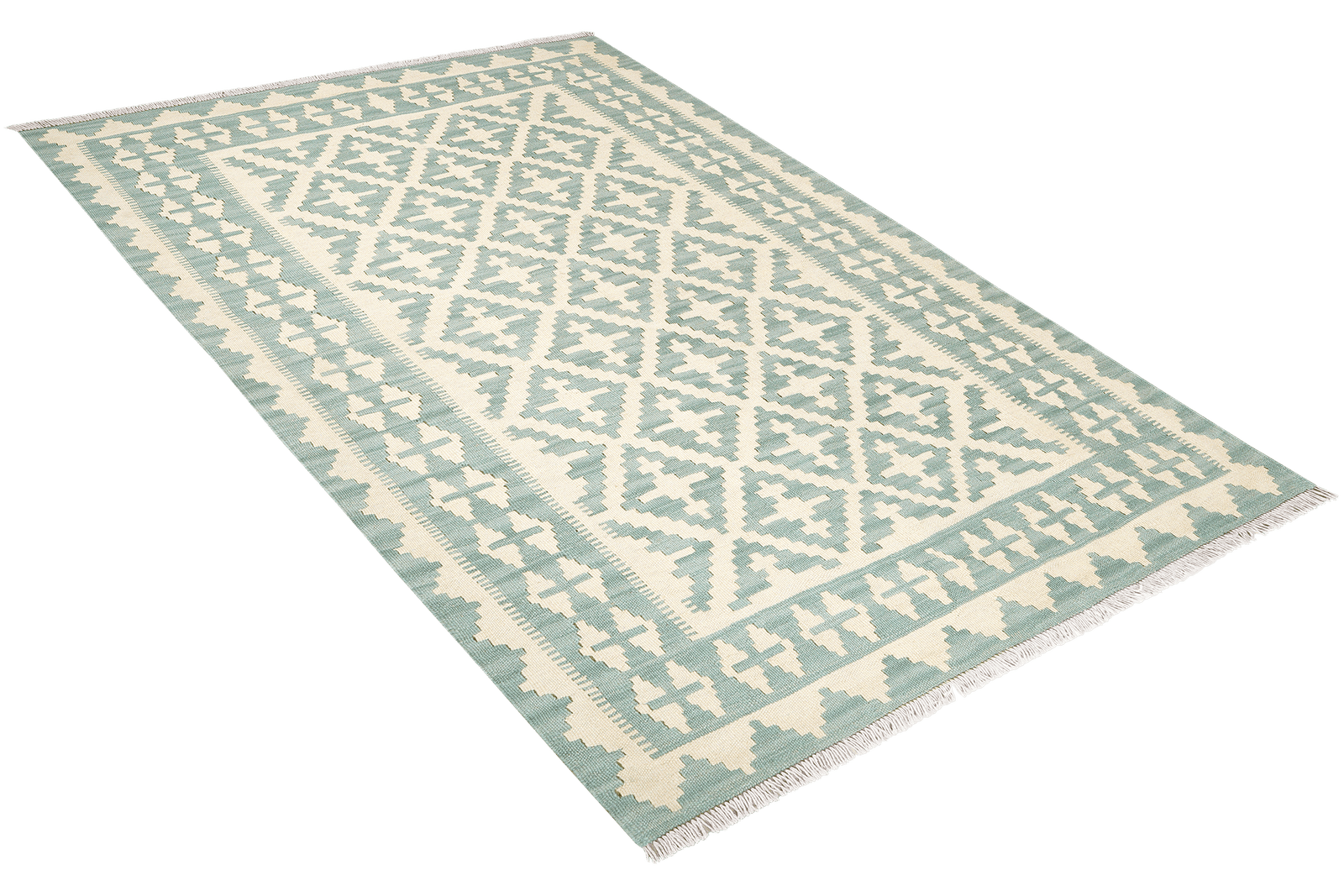 Kelim Gashgai — Handmade, 122x181 cm, Beige, 100% Virgin Wool | View 4