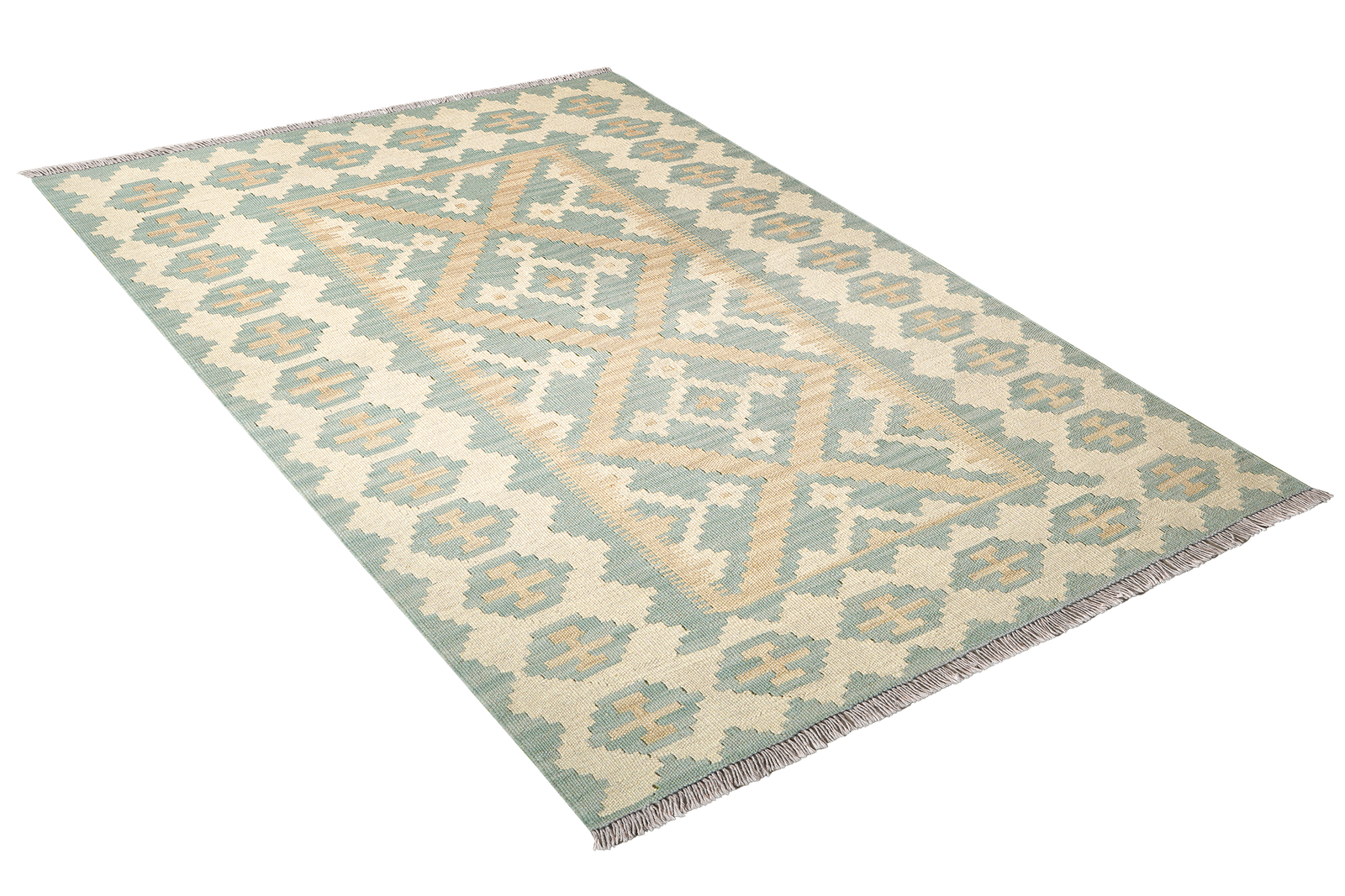 Kelim Gashgai — Handgefertigt, 176x122 cm, Beige, 100% Virgin Wool | View 5