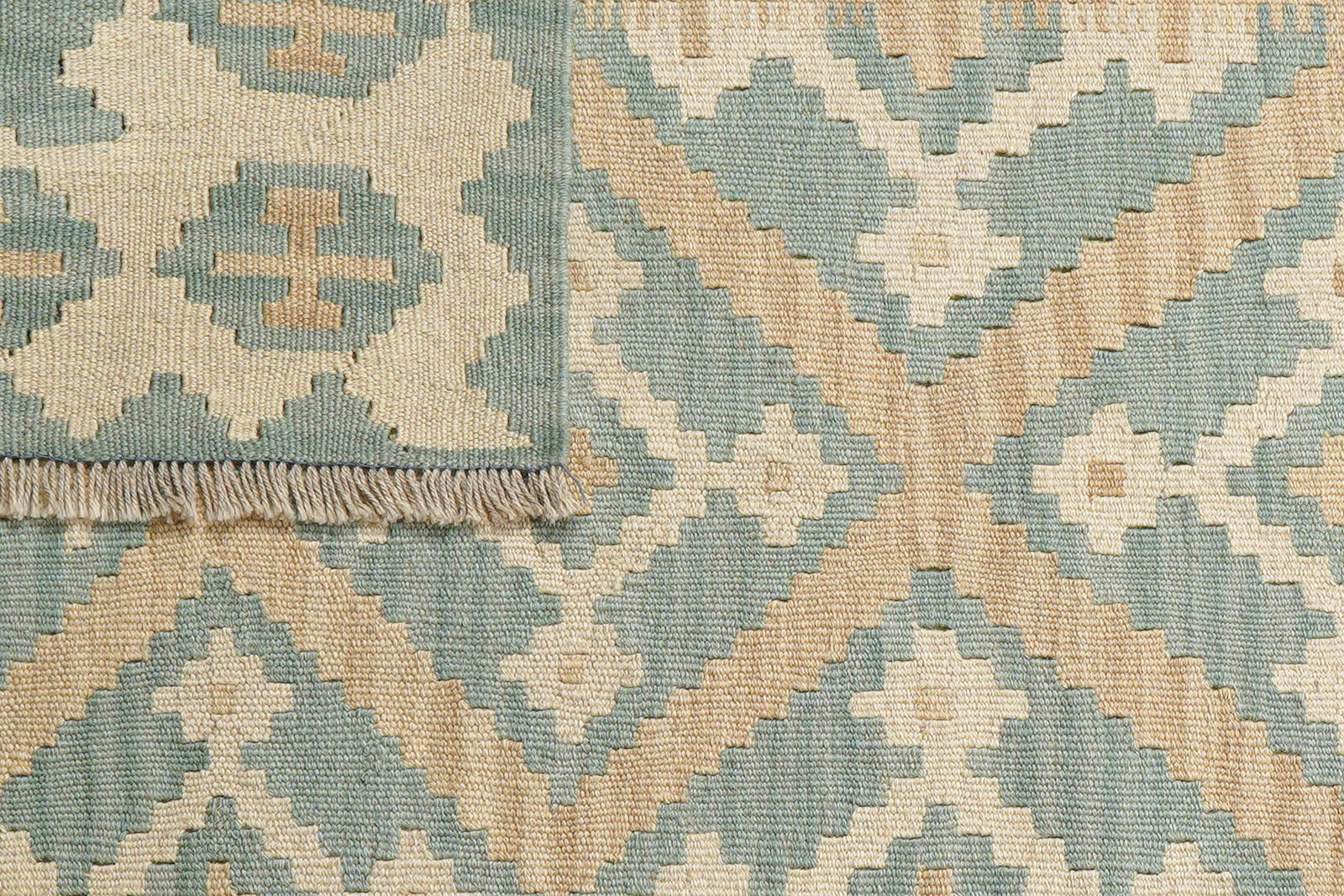 Kelim Gashgai — Handgefertigt, 176x122 cm, Beige, 100% Virgin Wool | View 7