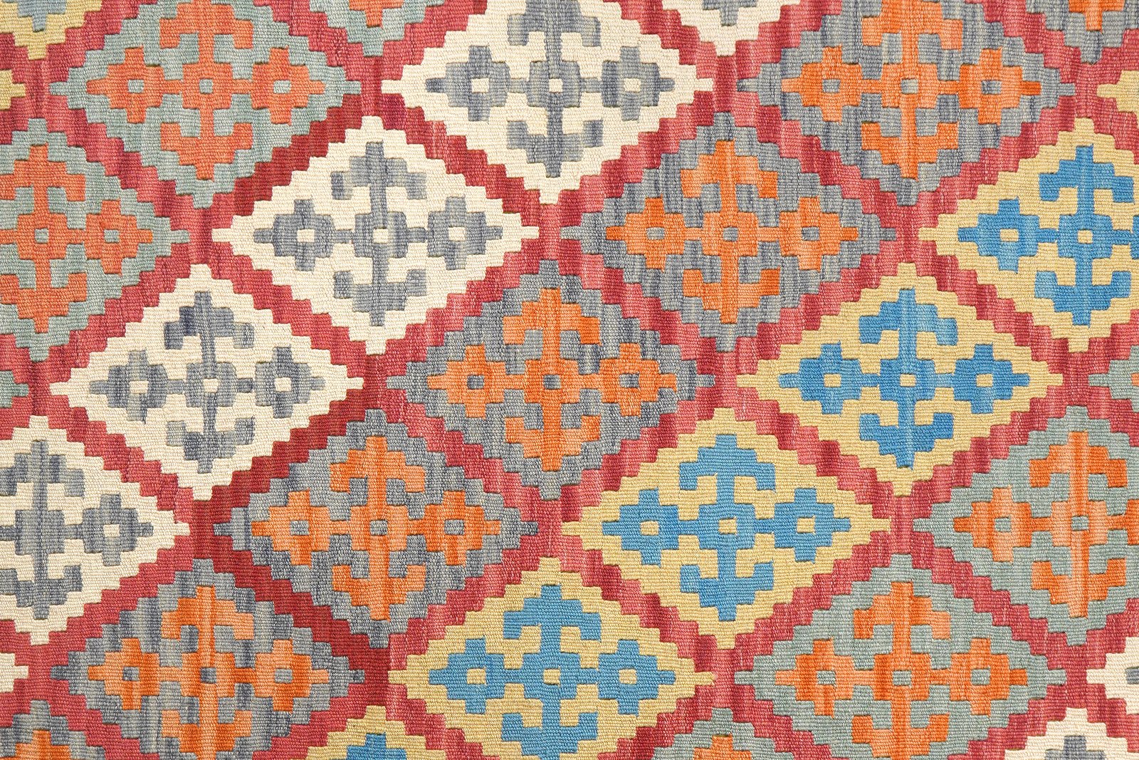 Kelim Gashgai — Handmade, 153x201 cm, Red, 100% Virgin Wool | View 5