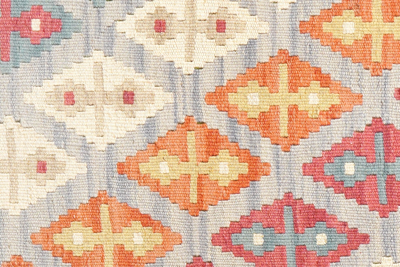 Kelim Gashgai — Handmade, 109x148 cm, Grey, 100% Virgin Wool | View 5