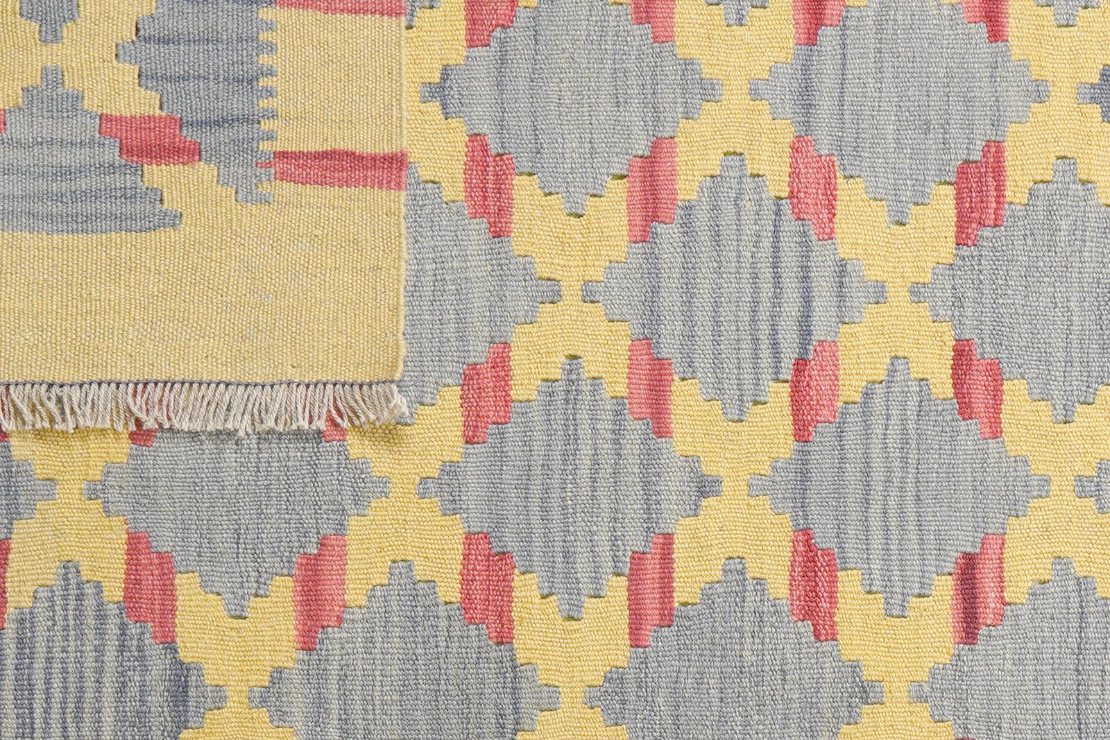 Kelim Gashgai — Handmade, 99x154 cm, Yellow, 100% Virgin Wool | View 6