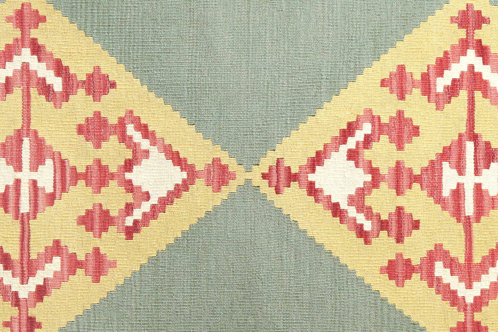 Kelim Gashgai — Handmade, 172x242 cm, Green, 100% Virgin Wool | View 5