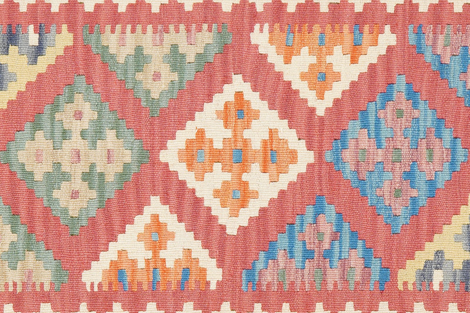 Kelim Gashgai — Handmade, 103x160 cm, Red, 100% Virgin Wool | View 5