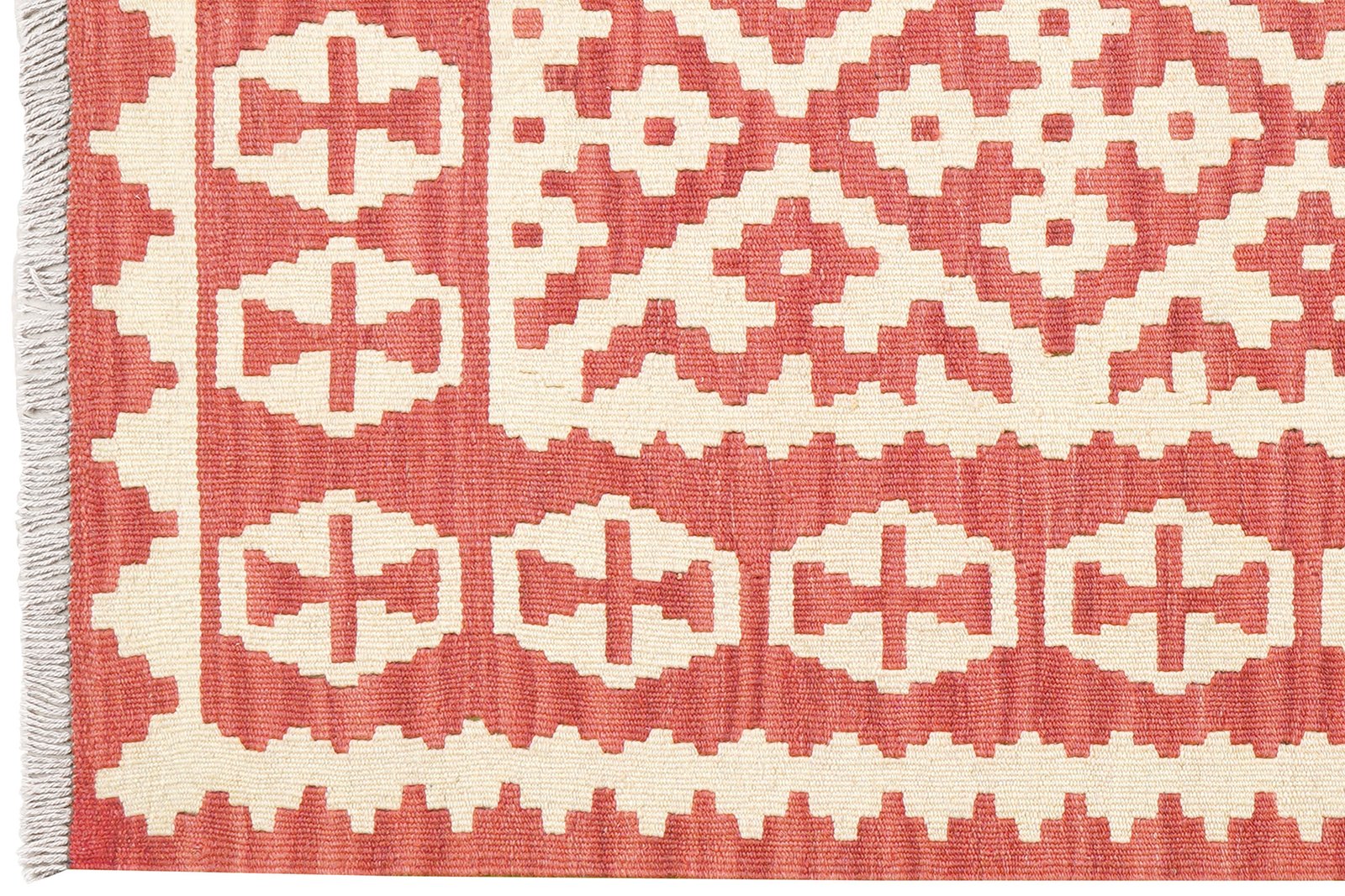 Kelim Gashgai — Handmade, 105x150 cm, Beige, 100% Virgin Wool | View 3