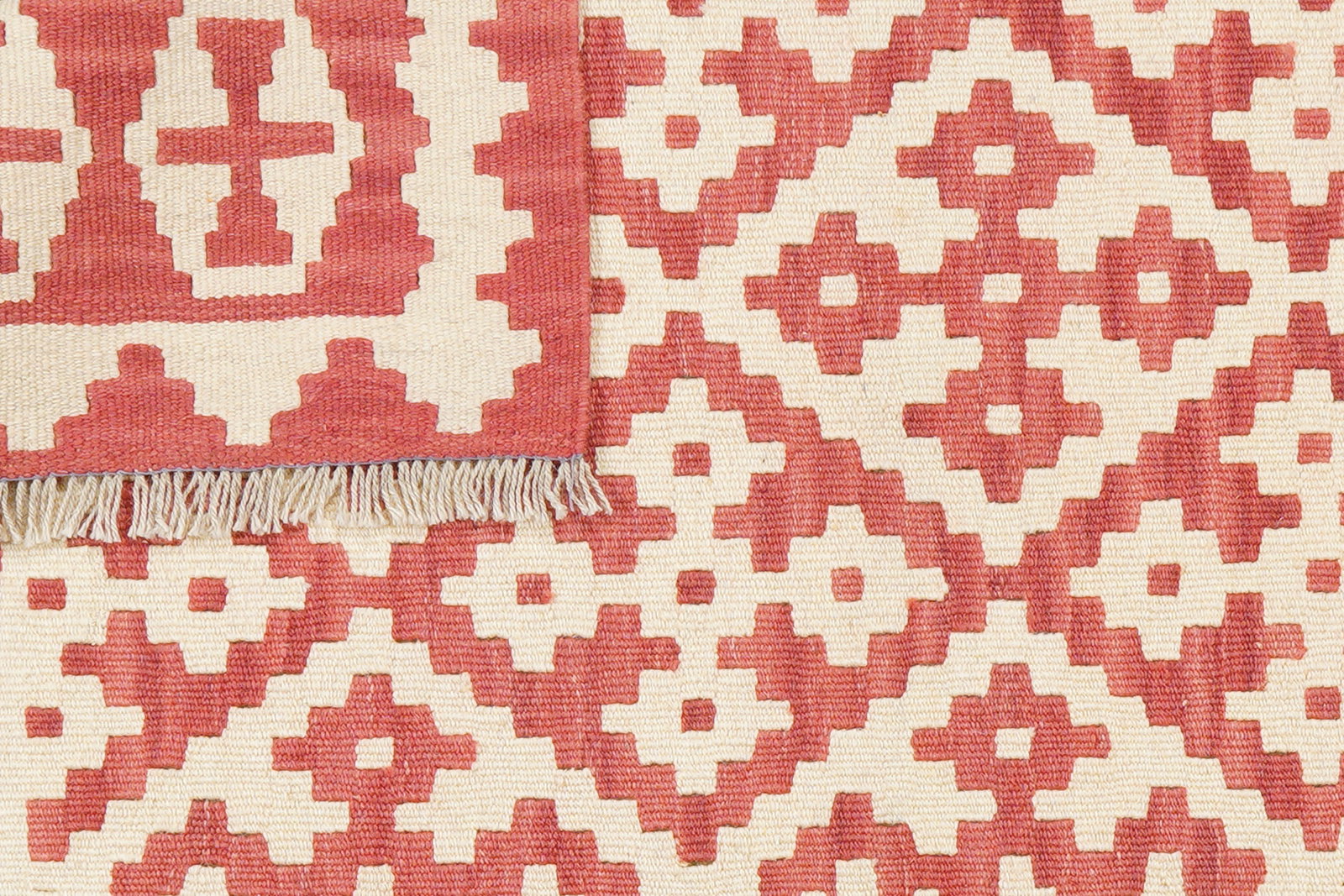 Kelim Gashgai — Handgefertigt, 150x105 cm, Beige, 100% Virgin Wool | View 7