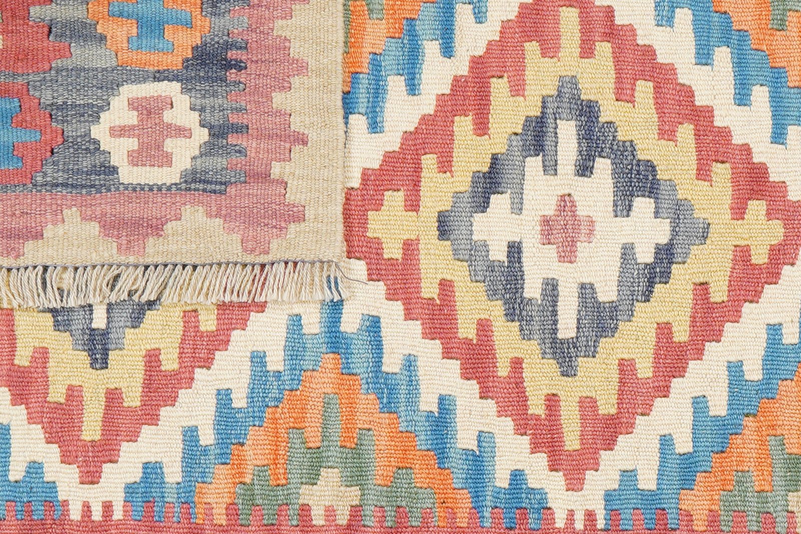 Kelim Gashgai — Handmade, 101x152 cm, Blue, 100% Virgin Wool | View 6