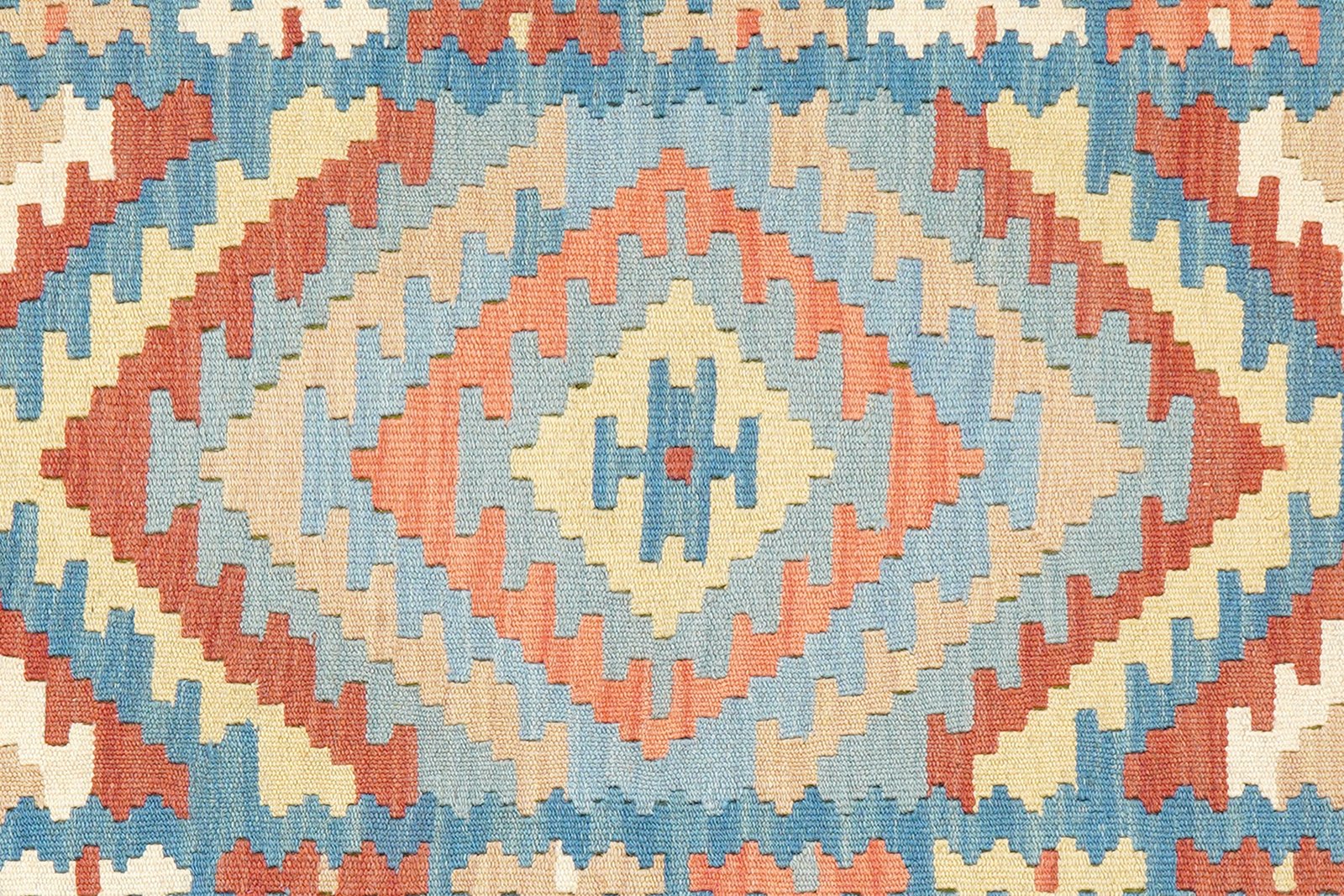 Kelim Gashgai — Handmade, 88x194 cm, Blue, 100% Virgin Wool | View 5